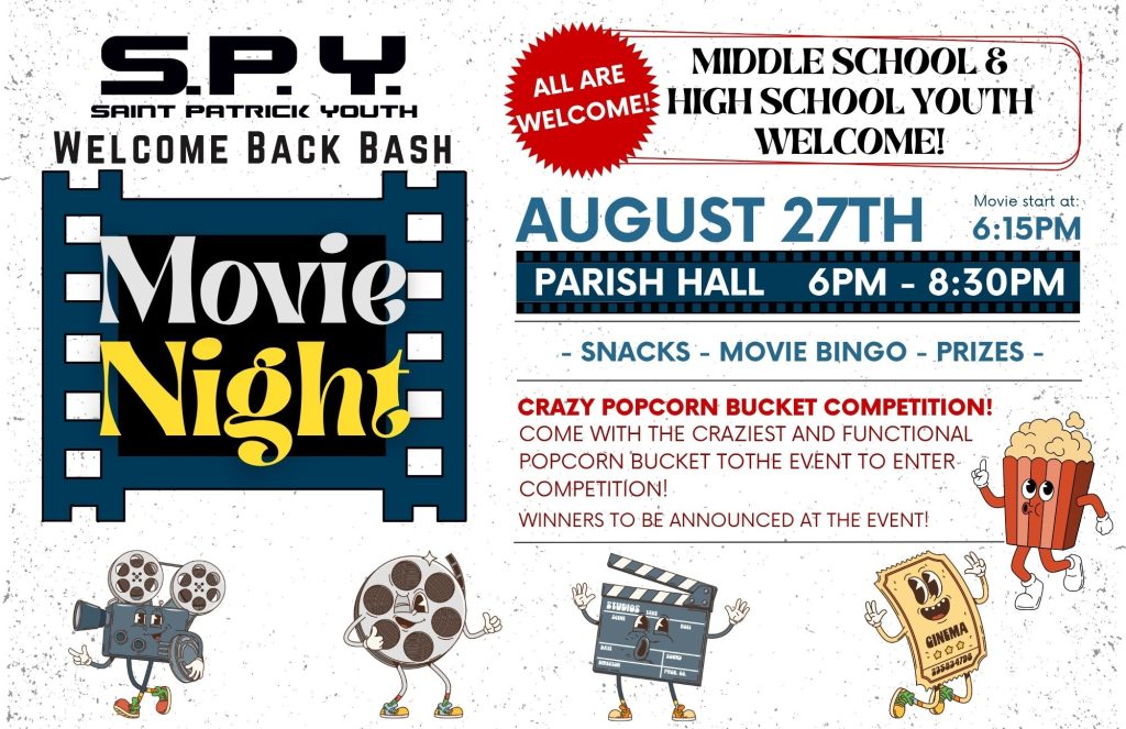 SPY Movie Night/Welcome Back Bash